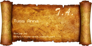 Tuss Anna névjegykártya