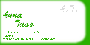 anna tuss business card